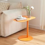 Bijzettafel Nastätten 50x50x38 cm oranje [en.casa], Huis en Inrichting, Tafels | Bijzettafels, Verzenden, Nieuw