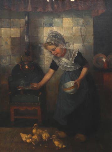 Edmond Louyot (1860-1920), Meisje in klederdracht