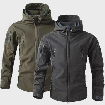 Heren Softshell Fleece Outdoor Jas met Capuchon - Winddicht, Verzenden, Nieuw