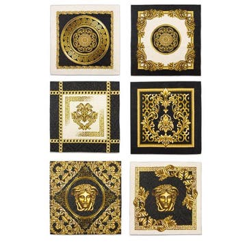 6 exclusieve gobelinstof wandtapijten met Medusa-hoofd,