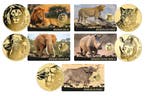 Big Five 24 karaat Gouden Munt Coincardset, Verzenden