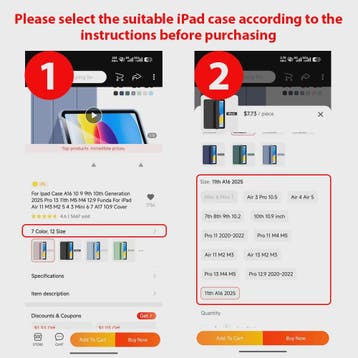 Hoesje voor iPad 10e/9e Generatie, Air 11" M2/M3/M4, Pro 12., Verzenden, Nieuw
