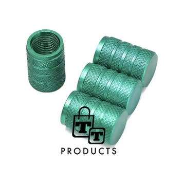 TT-products ventieldoppen 3-rings Green aluminium 4 stuks, Ophalen of Verzenden, Nieuw