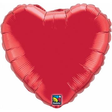 Helium folie ballon rood hart 45 cm - Folie Ballonnen, Verzenden, Nieuw