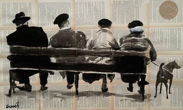 TOMEH - “Old Friends” – Original Ink and Acrylic drawing on