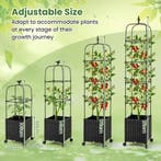 LIVSK 2-in-1 Verhoogd Bed met Klimsteun en Plantenbak - Zelf, Verzenden, Nieuw