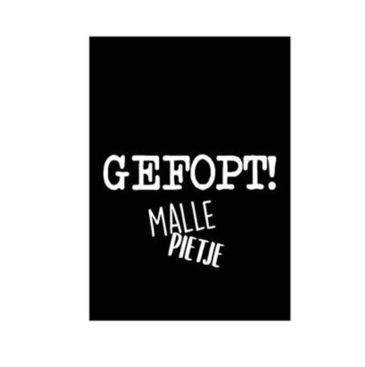 3x  kaart malle pietje (Cadeaukaarten A7, Kaarten & Labels), Diversen, Wenskaarten, Nieuw, Ophalen of Verzenden