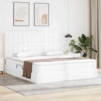 vidaXL Opslag bed met matras met opslag Puur Wit 180 x 200, Huis en Inrichting, Slaapkamer | Bedden, Verzenden, Nieuw, Wit, Overige materialen