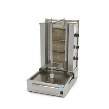 Shoarma Grill | Drie gasbranders | RVS beschermgaas |, Verzenden, Nieuw in verpakking