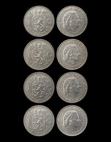 Nederland. Juliana. Gulden 1955, 2x 1956, 1957 - Juliana