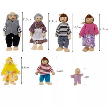 Kruzzel Miniatuurpoppen Set van 7 - Perfect voor Elk Popp..., Ophalen of Verzenden, Nieuw
