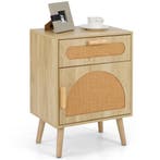 LIVSK Modern Rotan Nachtkastje - Boho Chic Design - Ruim Taf, Verzenden, Nieuw