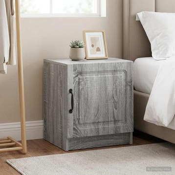 vidaXL Nachtkastje 2 st Grijs sonoma 43 x 34,5 x 47 cm, Minder dan 45 cm, Verzenden, Nieuw, Minder dan 55 cm