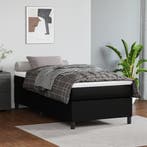 vidaXL Boxspring bed kunstleer zwart 90x200 cm, Huis en Inrichting, Slaapkamer | Bedden, Overige materialen, 90 cm, Eenpersoons