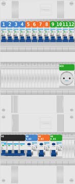 Groepenkast F-tronic met Gacia elementen, Doe-het-zelf en Verbouw, Zonnepanelen en Toebehoren, Ophalen of Verzenden, Nieuw