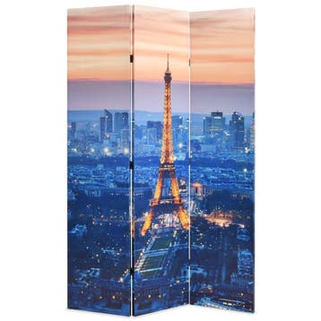 vidaXL Kamerscherm inklapbaar Parijs bij nacht 120x170 cm, Huis en Inrichting, Woonaccessoires | Kamerschermen, Verzenden, Nieuw