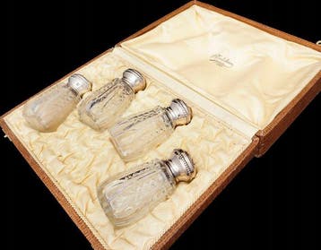 Zout- en pepervaatjes (5) - Antiek Frans .950 zilver en