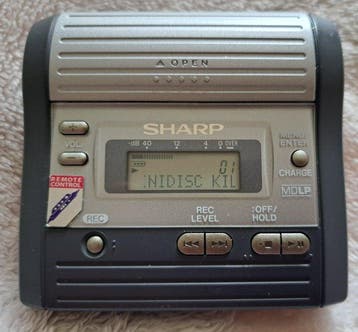 Sharp - MD-MT290H(BK) Minidisc deck, Nieuw