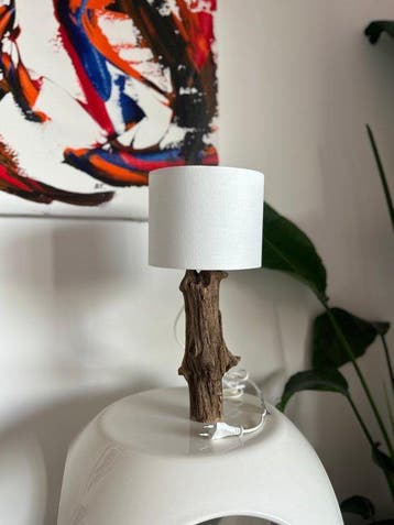 Tafellamp - Uniek - Hout - Unieke houten lamp
