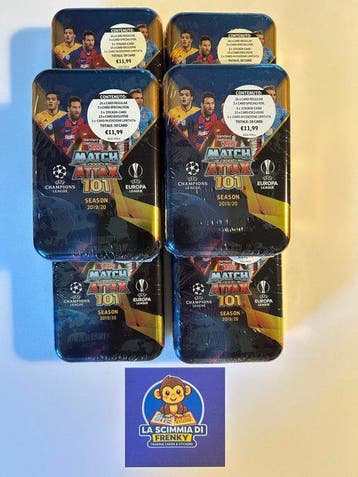 Topps - 6 Box - 6 tin box match attax 101 2019 20 2020, Nieuw
