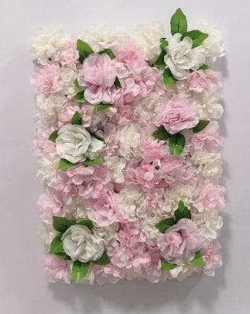 Flowerwall 40x60 cm b roze wit met beetje groen roos, Ophalen of Verzenden, Nieuw