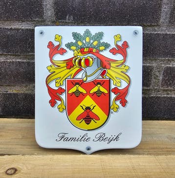 Schildvormig familiewapen, Verzenden, Nieuw