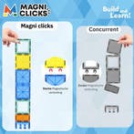 2dekans | MagniClicks Magnetic Tiles 100 stuks - Magnetisch, Ophalen of Verzenden, Zo goed als nieuw