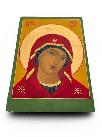 Icoon - Acrylverf op paneel - Theotokos (Mother of God)