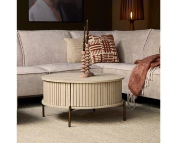 Salontafel Madison Sand | 80 cm | Rond, Ophalen of Verzenden, Nieuw