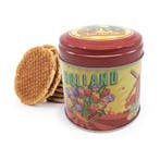 Blik met 8 stroopwafels Holland tulpen fiets vintage, Ophalen of Verzenden, Nieuw