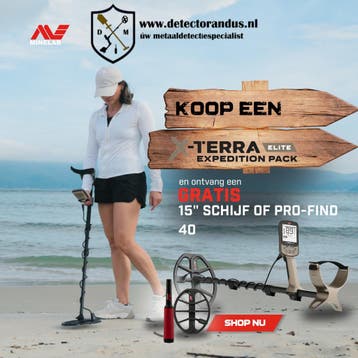 Minelab X-TERRA Elite Expedition Pack, Nieuw, Meer dan 30 cm, Minelab, Instelbare gevoeligheid