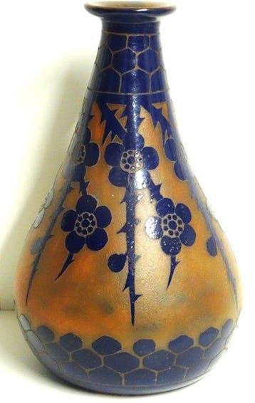 Le Verre Français - Schneider - Vaas - Glas - decor Aubépine