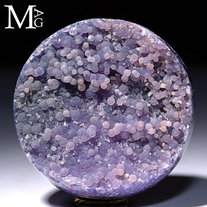 Grape Agate - botrioïde bol uit Indonesië - Zeldzame, Verzamelen, Mineralen en Fossielen