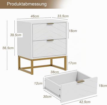 Nachtkastje set van 2 - Bijzettafel - Opbergkastje - 56,5x56, Huis en Inrichting, Verzenden, Zo goed als nieuw