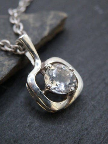 Zonder minimumprijs - Hanger Zilver Quartz - Finland - Erkki