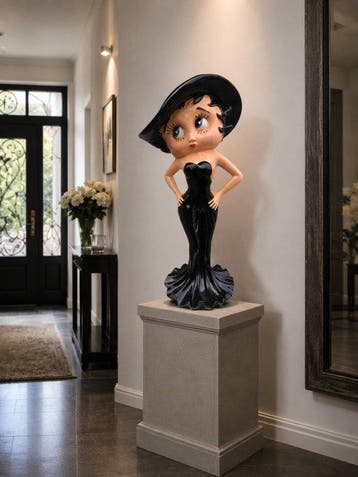 Beeld, Betty Boop in a festive dress with hat - 58 cm -