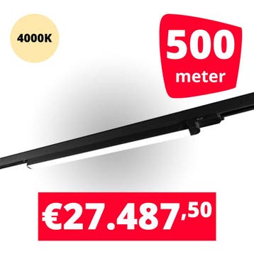 LED Railverlichting TL Linear 120 cm Zwart 4000K 250 spots +, Ophalen of Verzenden