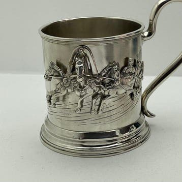 Oost Europa - Bekerglas - Troyka, .875 Silver Thea Cup