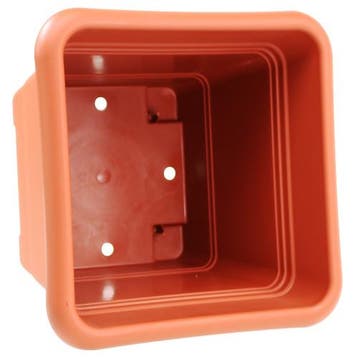 Bloembak Nora kunststof terracotta - 40 x 40 x 32 cm, Verzenden, Nieuw