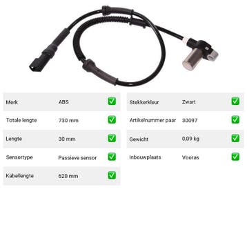 ABS-sensor Ford Scorpio HL4/16-7,7 () Van {{car_typeConstruc, Verzenden, Nieuw, Ford