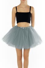 KIMU® Tutu Grijs Tule Rokje XL XXL 3XL Grijze Petticoat Rok, Ophalen of Verzenden, Nieuw, Carnaval