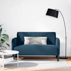 vidaXL Loveseat bank 109 cm fluweel blauw, Verzenden, Nieuw, Stof