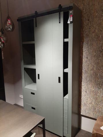 Slide Kast Barn Bezaagd - Soap **SHOWROOMMODEL**, Nieuw