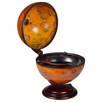 vidaXL Globebar tafelmodel eucalyptushout, Huis en Inrichting, Woonaccessoires | Wijnrekken, Verzenden, Nieuw