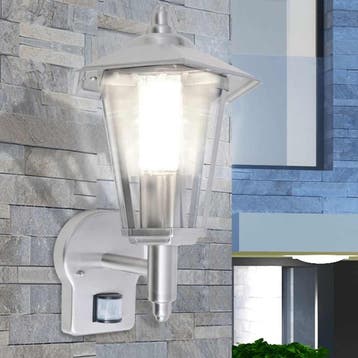 vidaXL Wandlantaarn met bewegingsdetector voor buiten, Verzenden, Nieuw, Rvs, Staande lamp