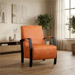Leren fauteuil Glory - Kenia Rost (oranje), Huis en Inrichting, Fauteuils, Nieuw, Ophalen of Verzenden, 50 tot 75 cm, Industrieel, Modern
