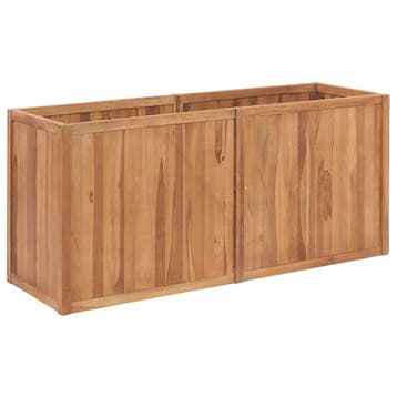 vidaXL Plantenbak verhoogd 150x50x70 cm massief teakhout, Verzenden, Nieuw, Minder dan 60 cm, 60 cm of meer