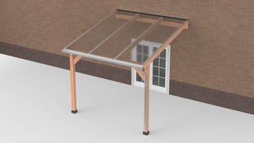 Douglas Terrasoverkapping Polycarbonaat Helder Geschaafd 300, Nieuw