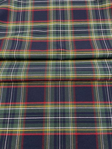 Tartan van katoenmix, geverfd in draad, dubbelzijdig, met, Antiek en Kunst