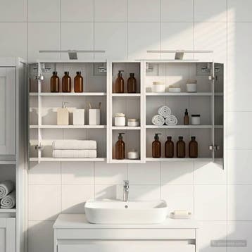 vidaXL Badkamerkastenset voor 3 pcs 106 x 16 x 62,5 cm, Verzenden, Nieuw
